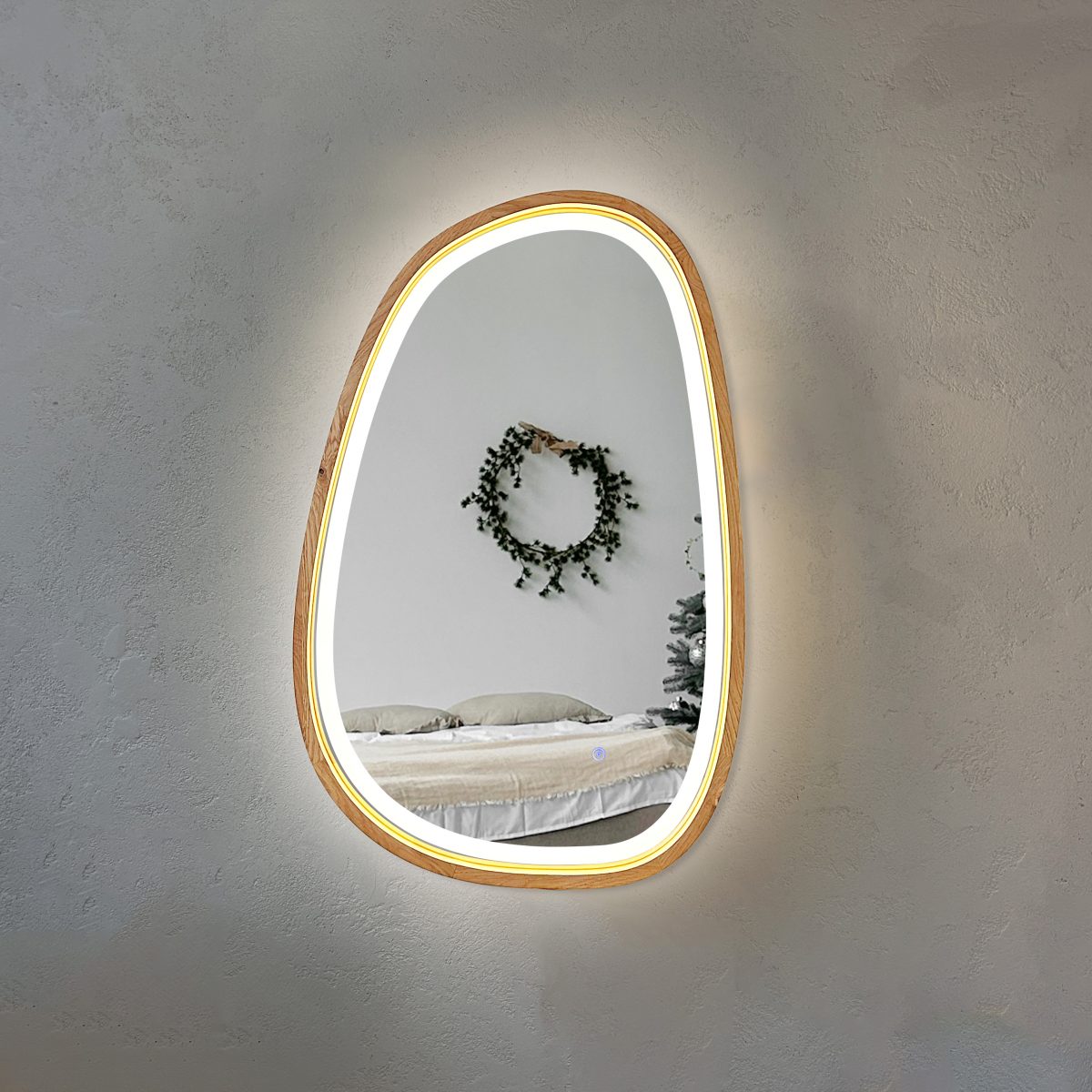 Asymmetrischer Spiegel mit LED-Beleuchtung Dali – Bild 4
