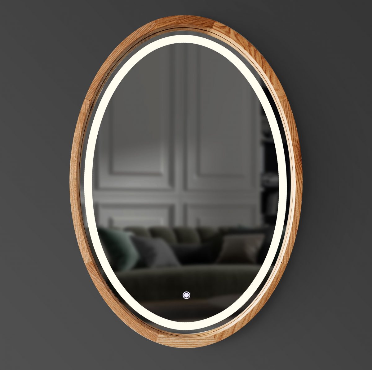 Miroir ovale avec éclairage LED Evolution – Image 1