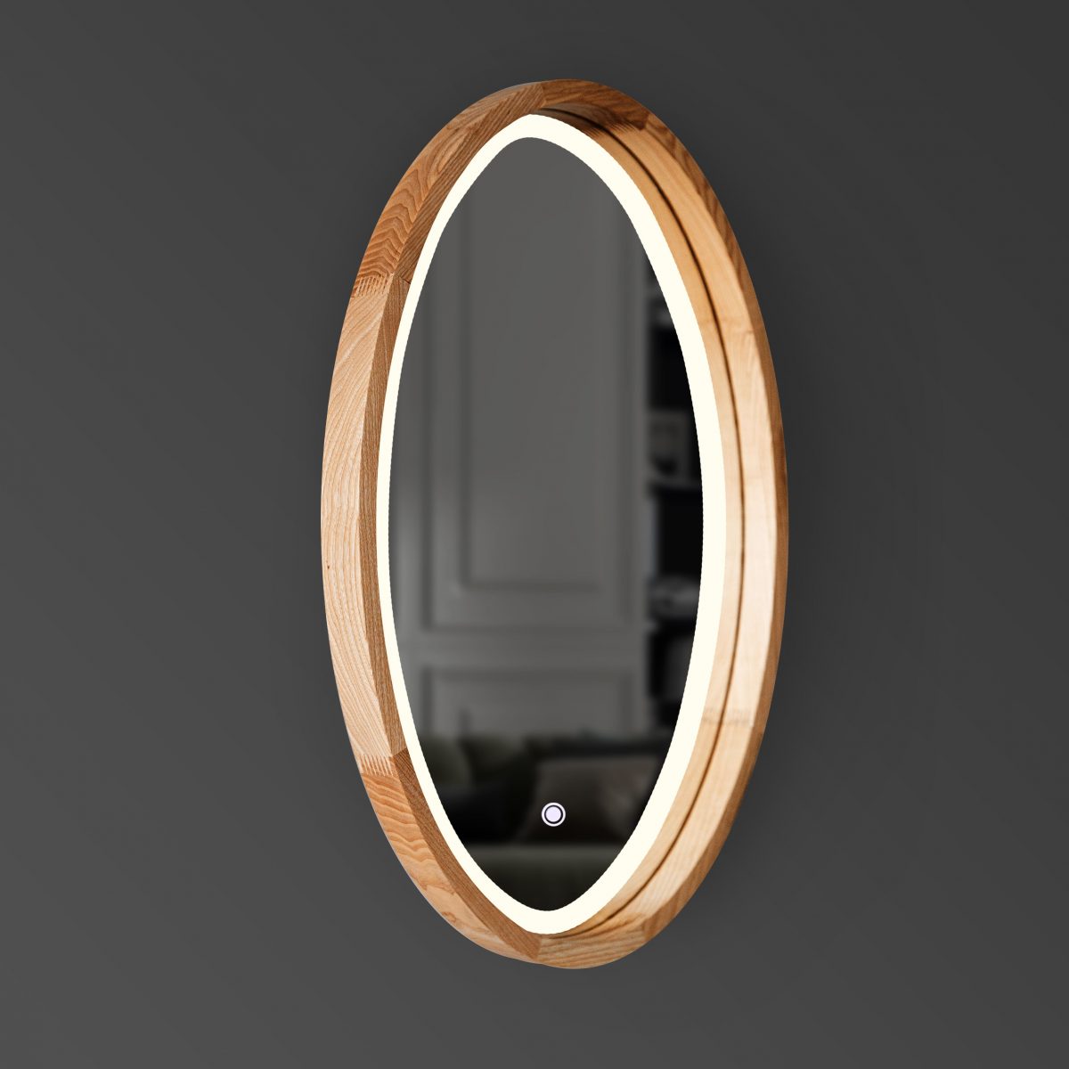 Miroir ovale avec éclairage LED Evolution – Image 2