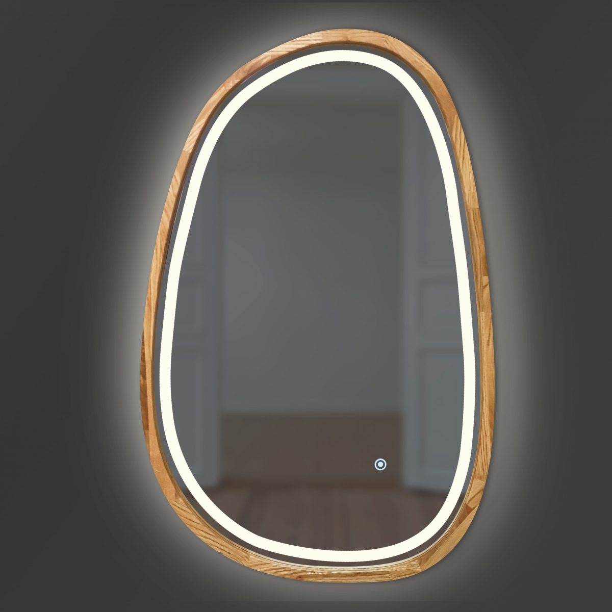 Asymmetrischer Spiegel mit LED-Beleuchtung Dali – Bild 2