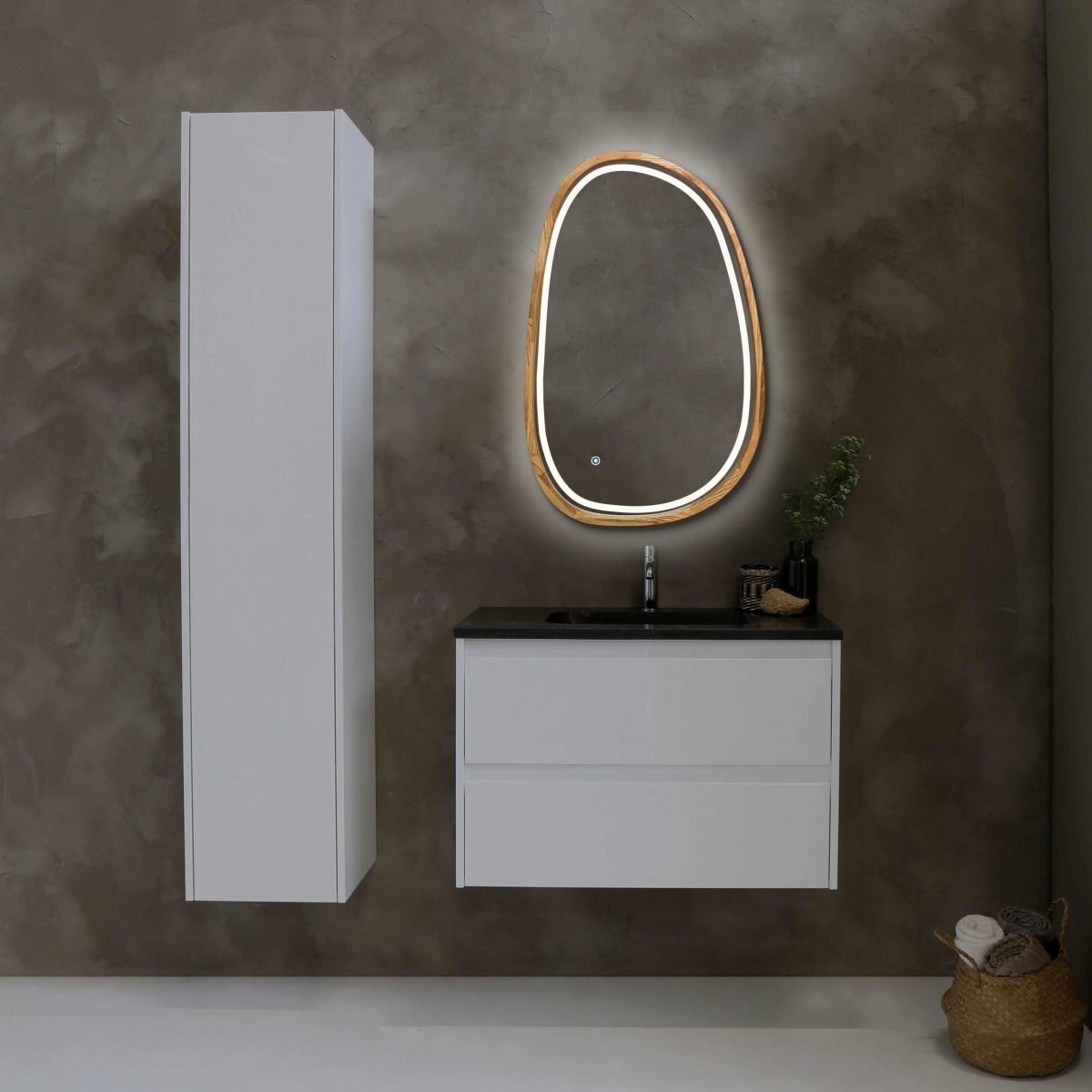 Asymmetrischer Spiegel mit LED-Beleuchtung Dali – Bild 7
