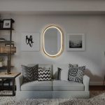 Kapsel Spiegel mit LED-Beleuchtung Freedom