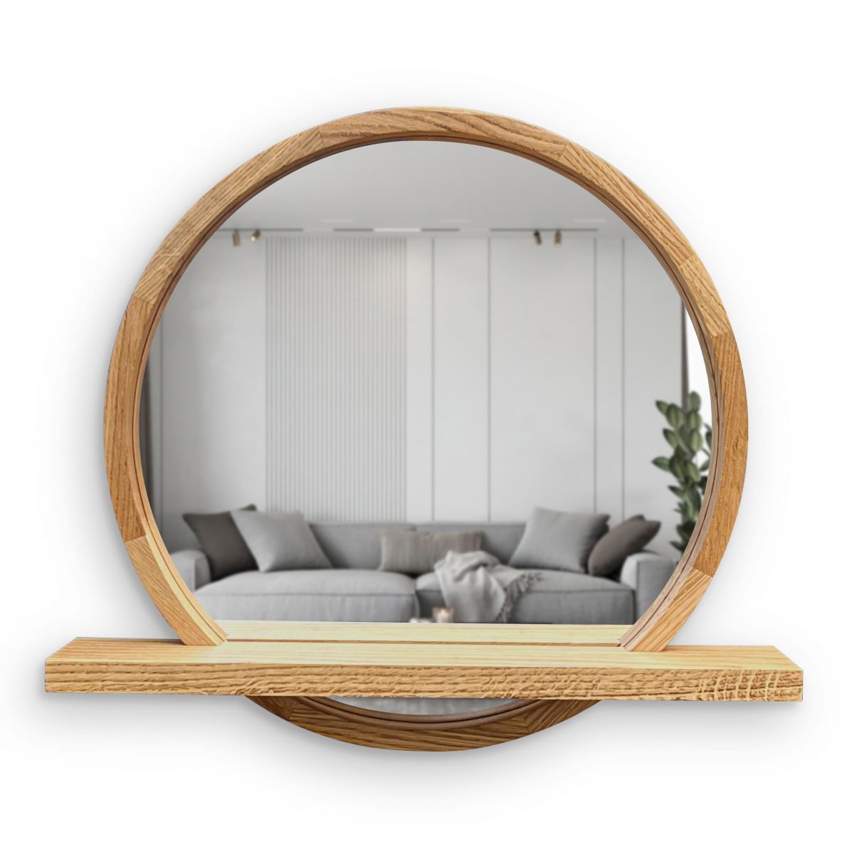 Round mirror with shelf Sunrise - Image 2