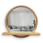 Round mirror with shelf Sunrise - Image 2