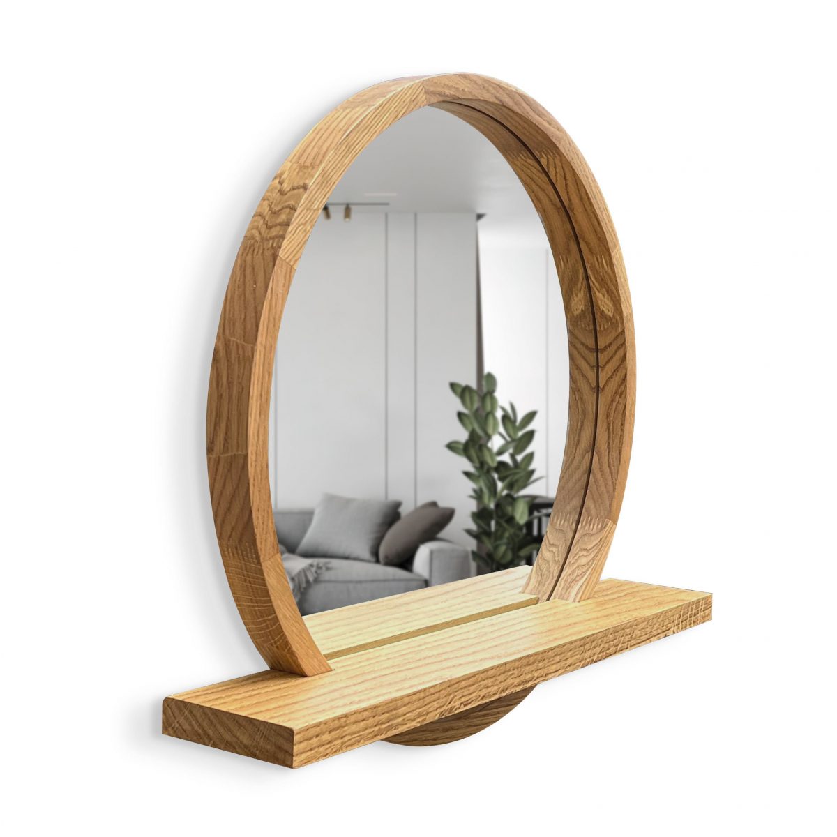 Round mirror with shelf Sunrise - Image 3