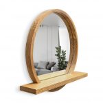 Round mirror with shelf Sunrise - Image 3