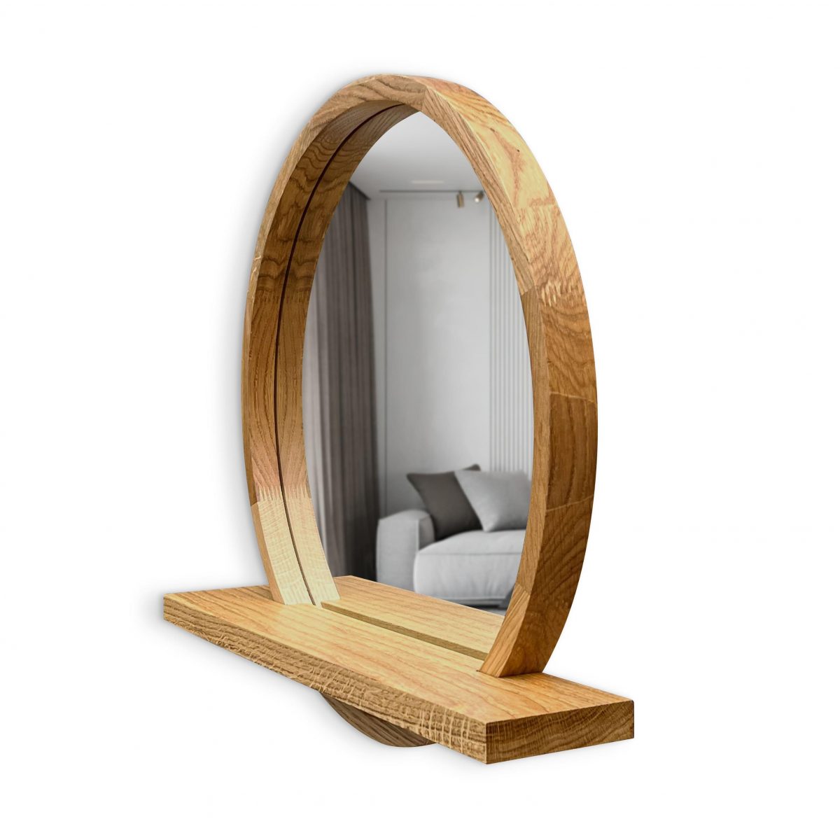Round mirror with shelf Sunrise - Image 5