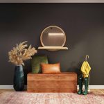 Round mirror with shelf Sunrise - Image 8