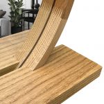 Round mirror with asymmetrical shelf Sunset - Image 3