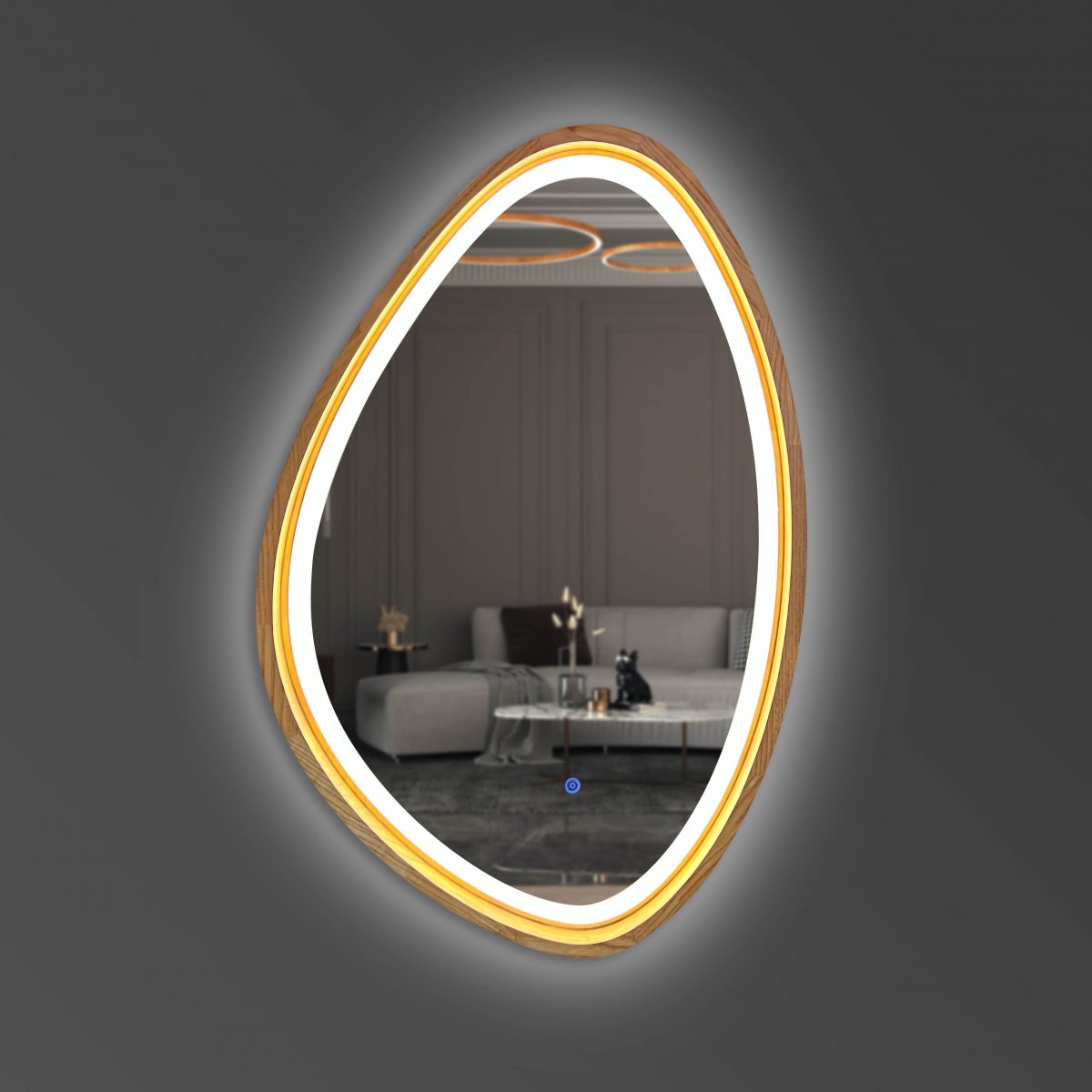 Asymmetrischer Spiegel mit LED-Beleuchtung Breton – Bild 2