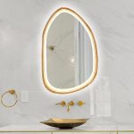 Miroir asymétrique avec éclairage LED Sage