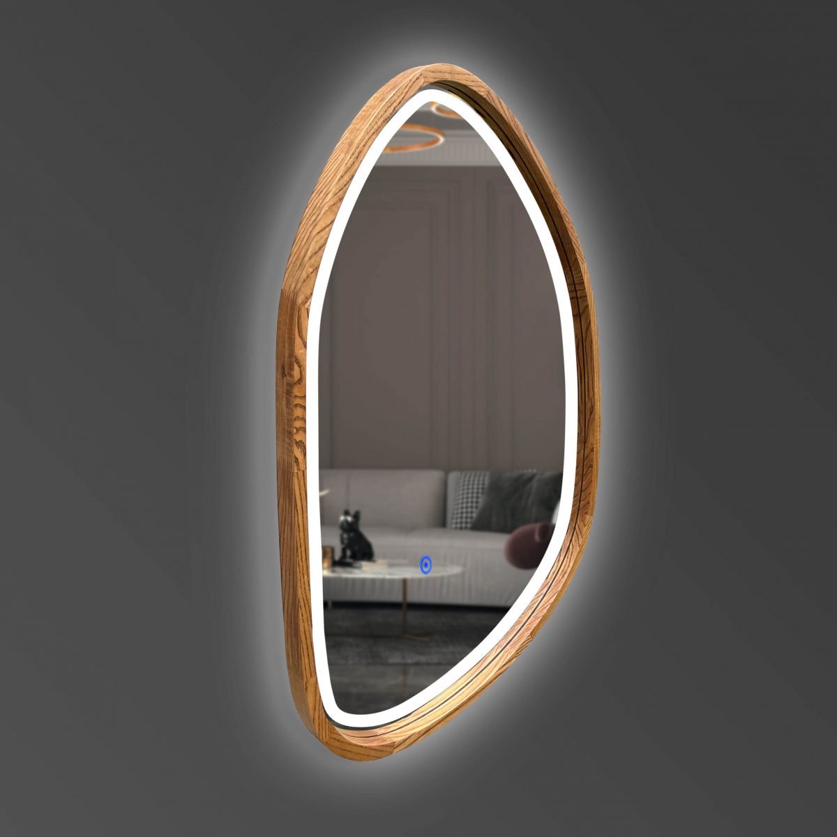 Asymmetrischer Spiegel mit LED-Beleuchtung Sage – Bild 3