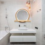 LED Rundspiegel mit Ablage Sunrise – Bild 5