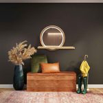 LED Round mirror with asymmetrical shelf Sunset - Image 3