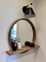 Runder Spiegel mit Regal Sunrise – Bild 11